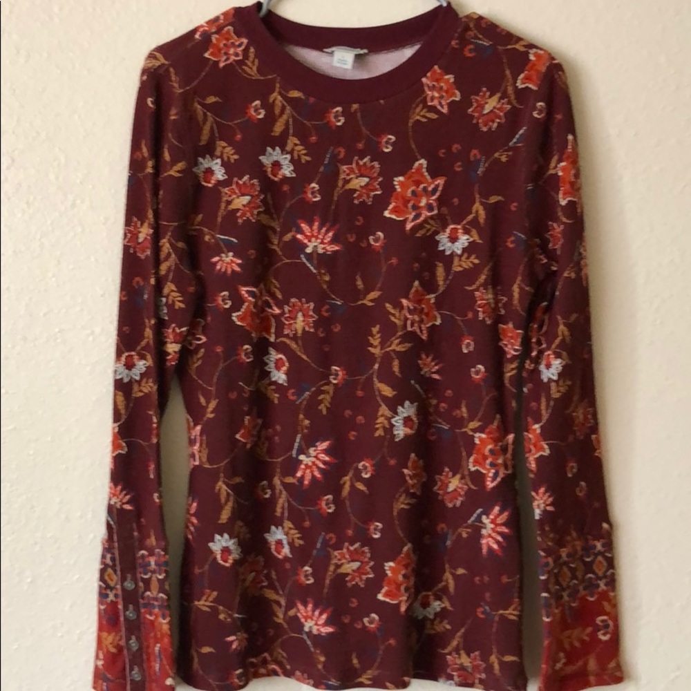 Sundance Floral Waffle Knit Top
